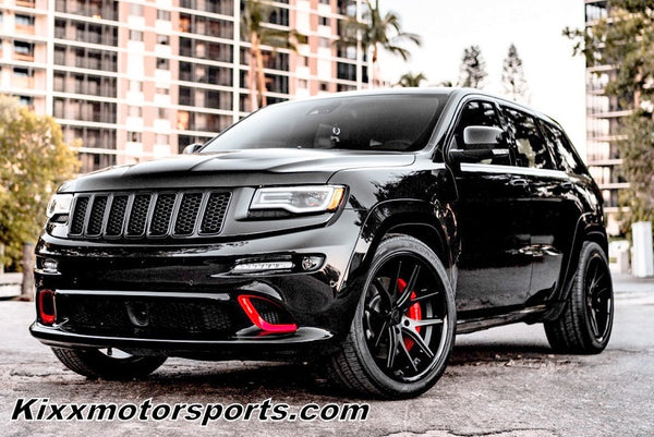 Jeep Grand Cherokee with 22x10.5 Ferrada FR2 Black Concave Wheels by Kixx Motorsports https://www.kixxmotorsports.com/products/22x10-5-ferrada-fr2-matte-black-w-gloss-black-lip-wheel