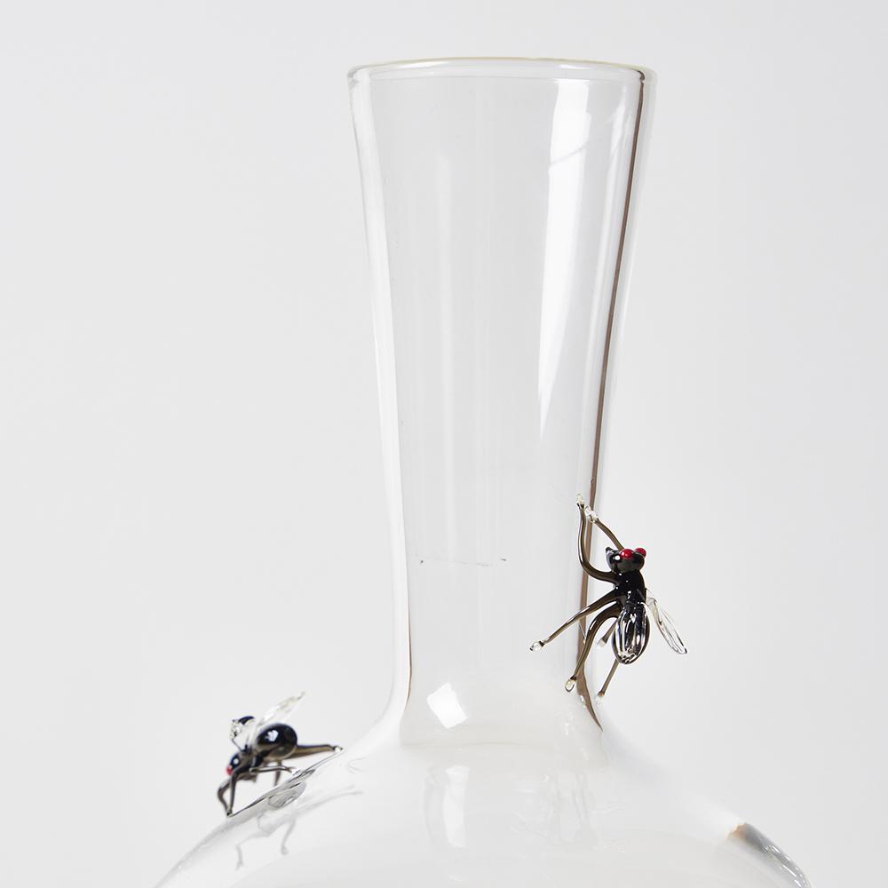 Flies Glass Vase