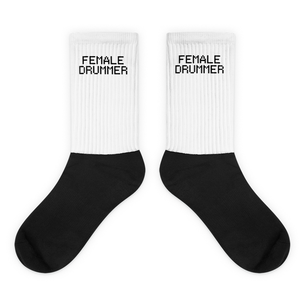 Download Female Drummer Crew Socks Wellselltomtom PSD Mockup Templates