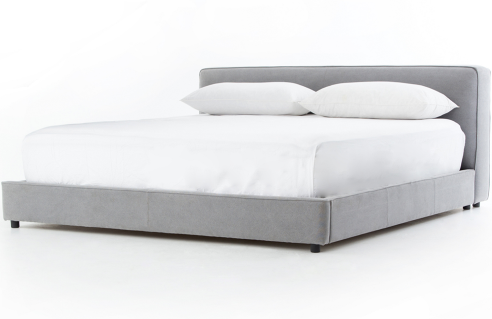 Adaline Pewter Bed Bed Black cotton Grey