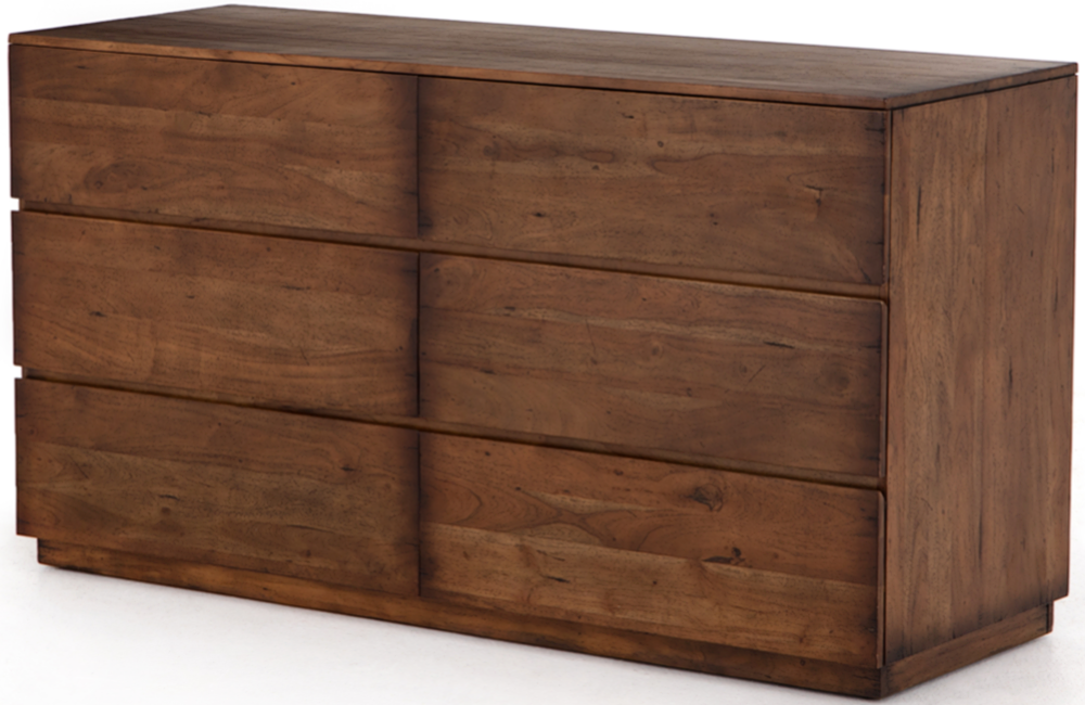 Drew 6-Drawer Dresser Dresser Acacia Burnt Drawers natural Warm Brown