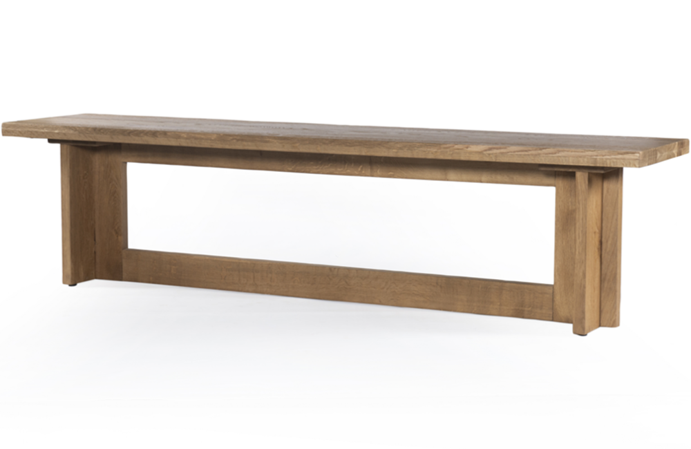 Eliseo Bench Bench Dark Brown natural Oak Rectangular Smoked