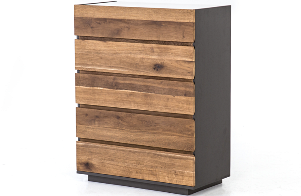 Hazel Tall Dresser Dresser Brown Dark Grey Drawers Engineered Hardwood Hardwoods Lacquered marble