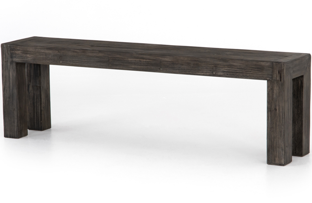 Pierina Dining Bench Dining Bench Black-Wash Finish Mixed Reclaimed rustic