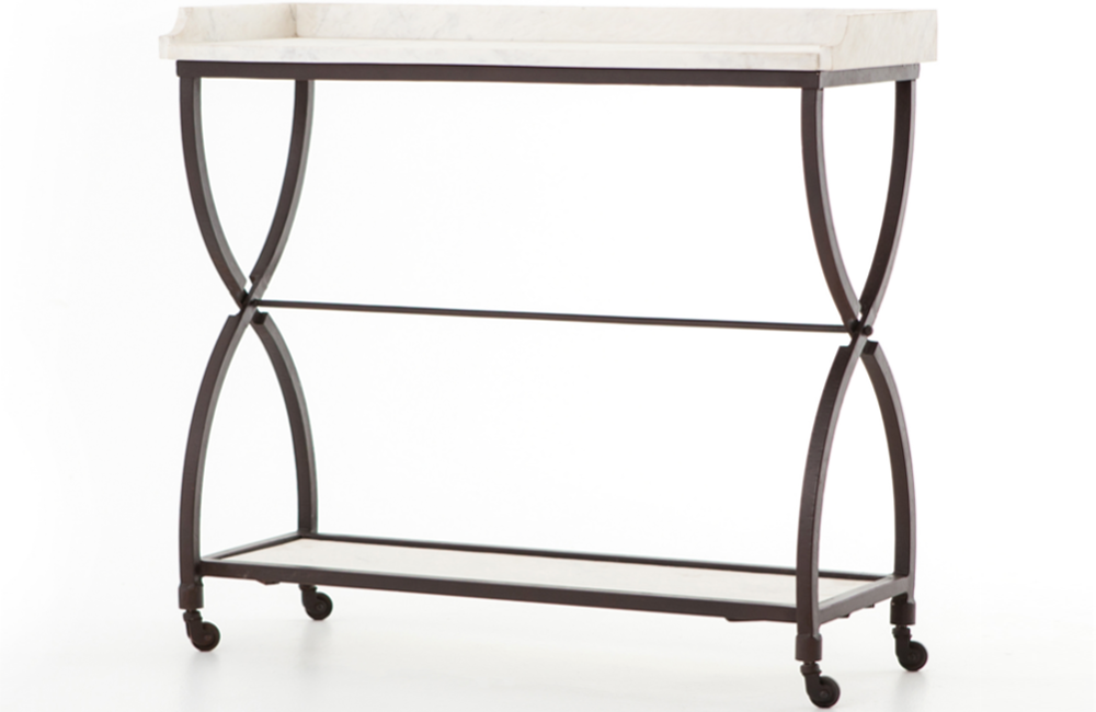 Silhouette Marble Table Console Table Hand-Finished Iron marble