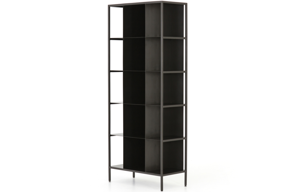 Tamera Bookshelf Bookshelf Gunmetal finish industrial Iron