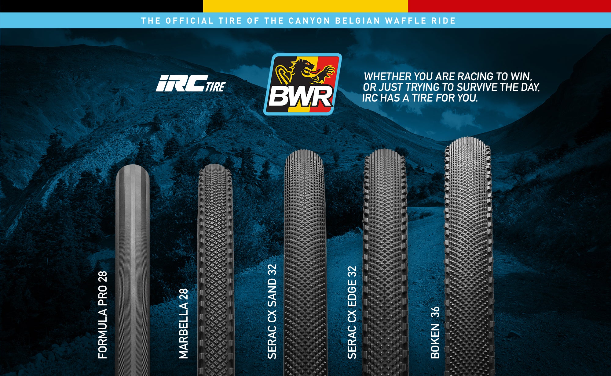 IRC is The official Tire of the Belgian Waffle Ride