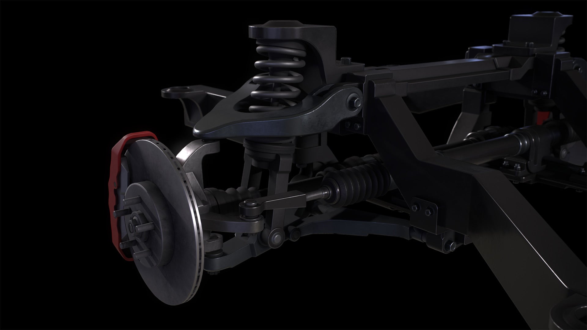 Car Chassis 3D Model Textured 2