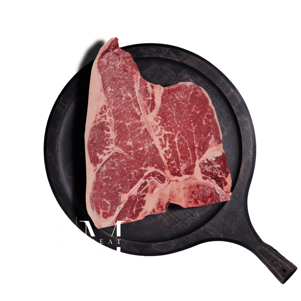 Aus Grain-Fed Black Angus T-Bone Steak | Ethically Raised| Adam's Meat