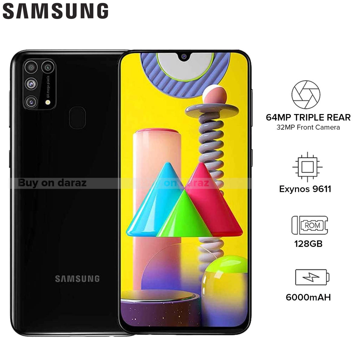 Samsung Galaxy M31 Camera Front 64mp 8mp 5mp 5 Mp Selfie 32mp Durbarmart