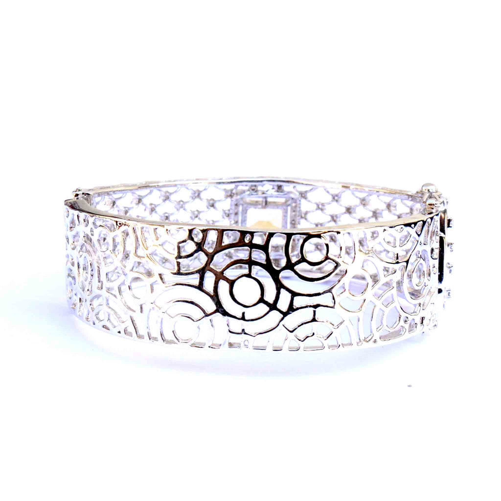 Handmade Concave Silver Cuff Bracelet For Sale Australian Made