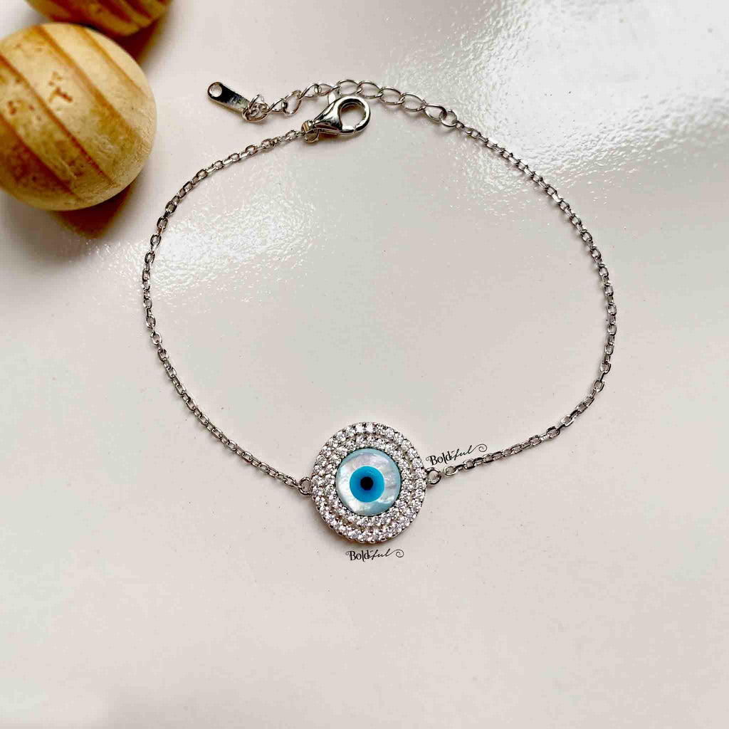 Buy Minimal Evil Eye Bracelet | Boldiful