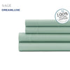 Dreamlux 1000TC 100% Egyptian cotton 4piece fitted flat sheet set ( Sage ) - Dreamluxe