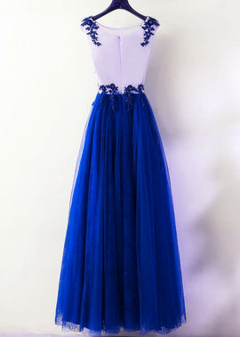 laylatailorshop02 LTP0596,Blue Tulle Long Prom Dress Blue Tulle Evening Dress Sparkle Prom Dresses 20 W / As Picture