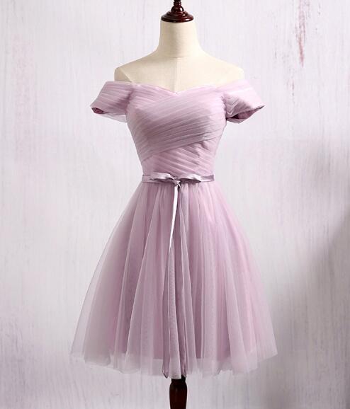 Lovely Lavender Tulle Sweetheart Short Prom Dress, Homecoming Dress fo ...