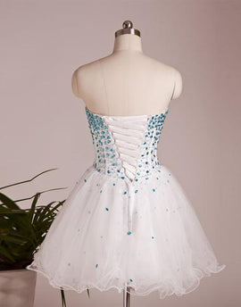 White tulle short prom dress party dress · Little Cute · Online