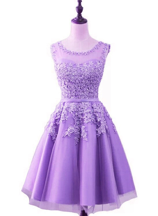 Purple Tea Length Formal Dresses Online ...