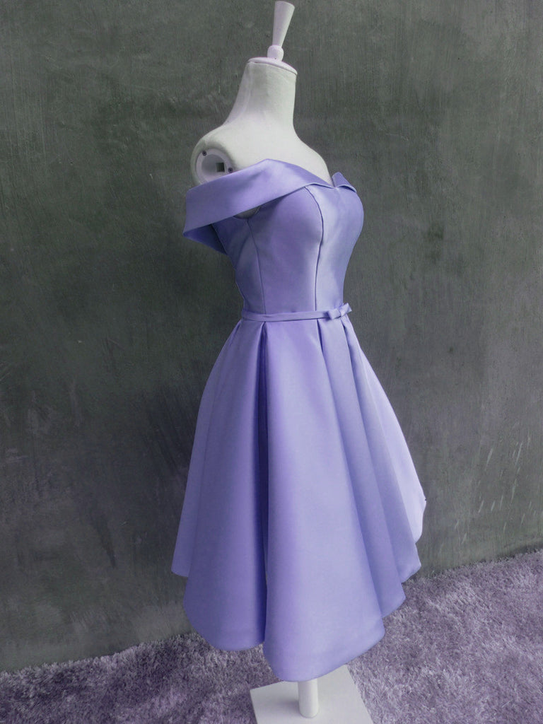 violet satin dress