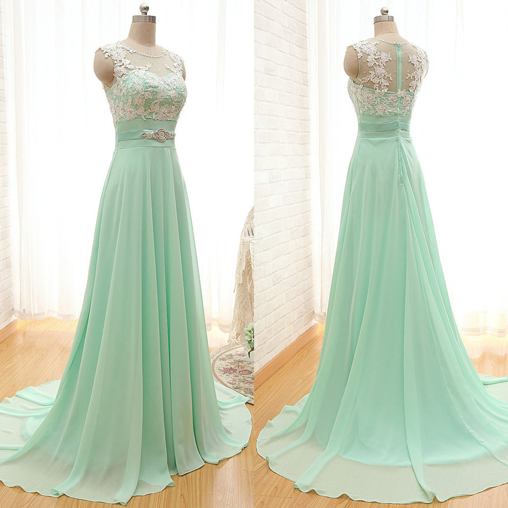 mint green prom dresses