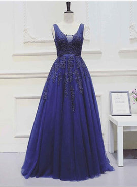 laylatailorshop02 LTP0596,Blue Tulle Long Prom Dress Blue Tulle Evening Dress Sparkle Prom Dresses 20 W / As Picture