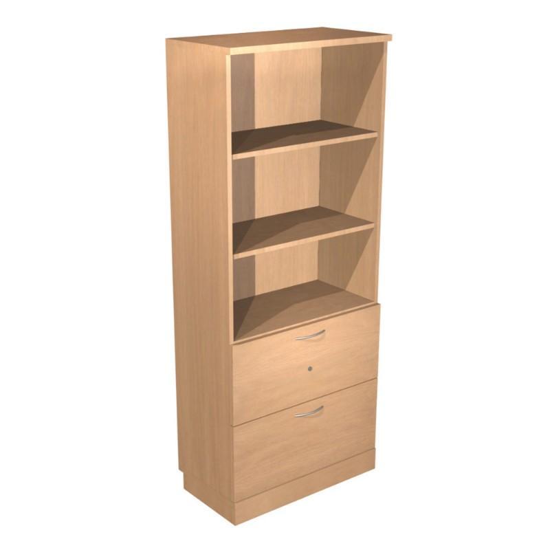 Alpine X Range 800 Wide Bookcase Sidefiler Four Square Furniture