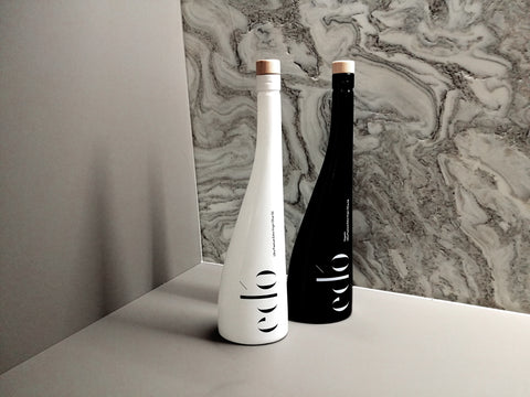 edo ultra premium extra virgin olive oil_PURE and ORGANIC Kitchen with black and white marble