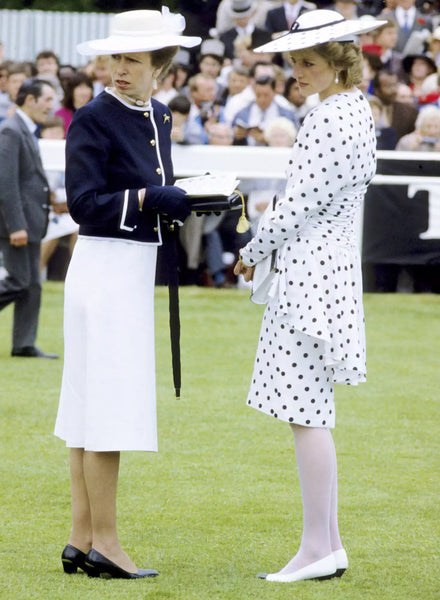 Zalinah White Princes Diana in a Polka Dot Dress