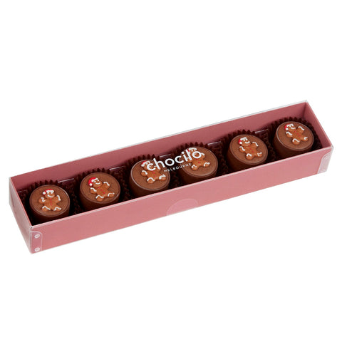 Gingerbread chocolates in a gift box for a secret Santa gift