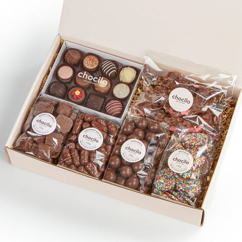 a gift box of decadent premium chocolates