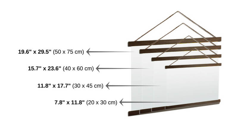 Scroll wall art size guide