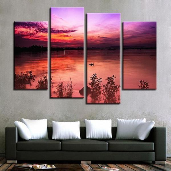 Shop Red Purple Sunset Canvas Wall Art Online Canvasx Net