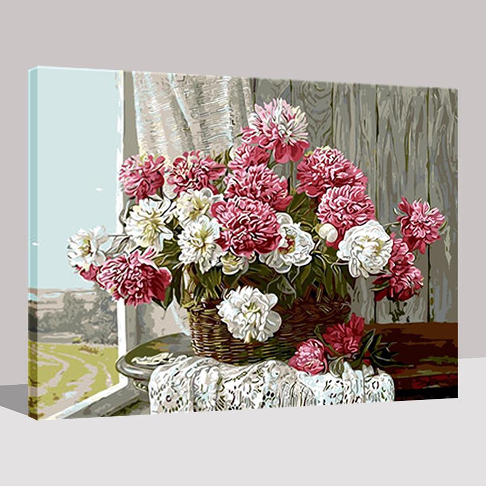 Lovely Wedding Flowers Diy Painting By Numbers Kit Canvasx Net