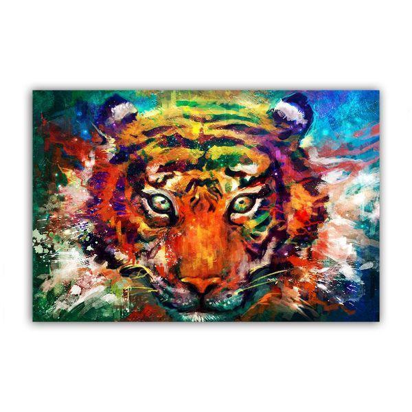 Alluring Colorful Tiger Canvas Wall Art Wild Animal Art Canvasx Net