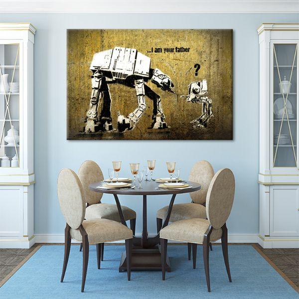 Shop Am I Your Father By Banksy Canvas Wall Art Canvasx Net
