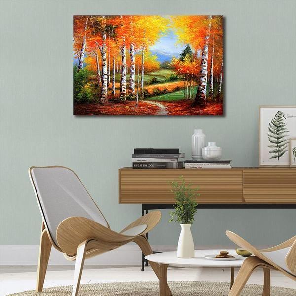 Autumn Birch Trees Canvas Wall Art Scenic Nature Canvas Prints Canvasx Net