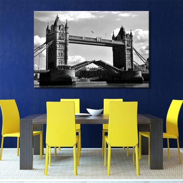 Shop Black White Uk Tower Bridge Canvas Wall Art Canvasx Net