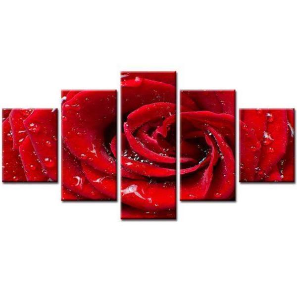 Bloomed Red Rose Canvas Wall Art | Flower-Themed Canvas Print – canvasx.net