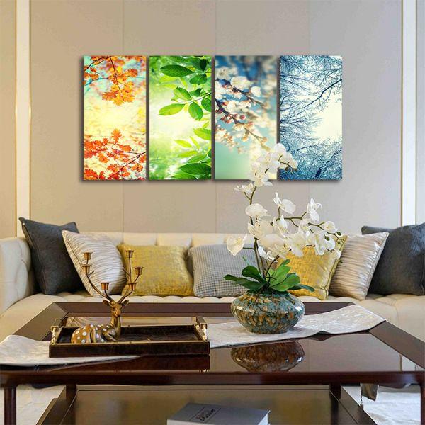 Buy Four Seasons Collage 4 Panels Canvas Wall Art – canvasx.net