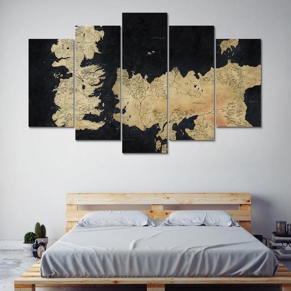 Game Of Thrones Inspired Map 2 Canvas Wall Art Canvasx Net