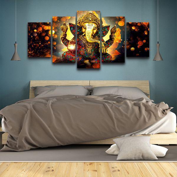 Shop Hindu God Ganesha Modular Canvas Wall Art Canvasx Net