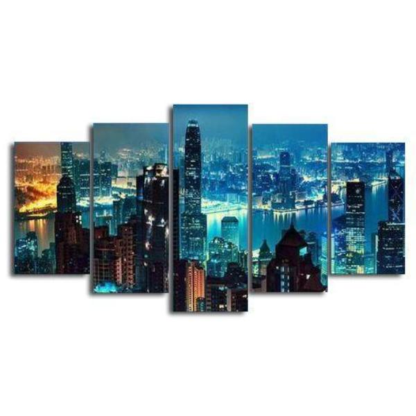 Shop Hong Kong City Skyline View Canvas Wall Art Canvasx Net