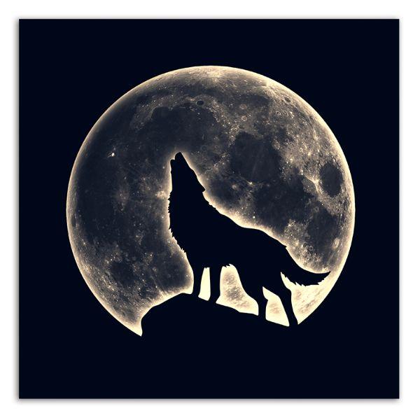 Shop Howling Wolf And Full Moon Canvas Wall Art – canvasx.net
