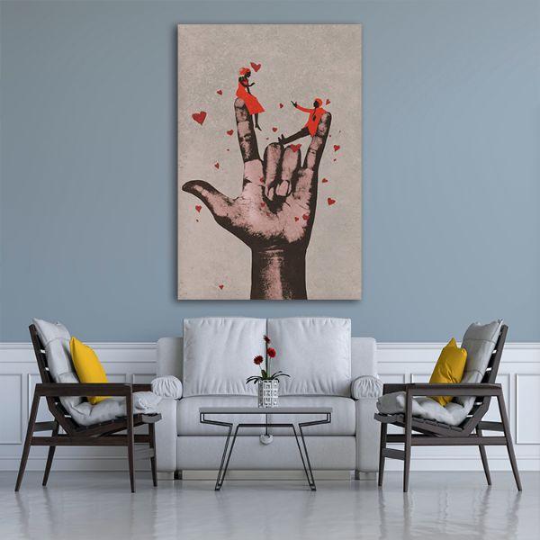 Buy I Love You Hand Sign Canvas Wall Art Online – canvasx.net