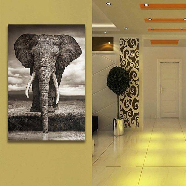 Large Elephant Canvas Wall Art | Animal Wall Decor – canvasx.net