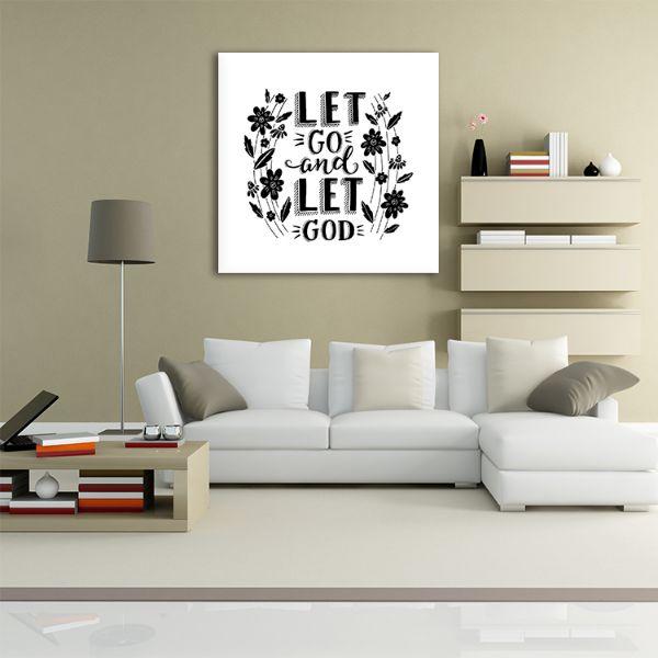 Buy Let Go Let God Quote Canvas Wall Art Online Canvasx Net
