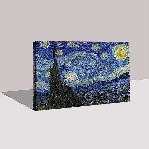 The Starry Night 1889 by Vincent van Gogh Canvas Print Wall Art ...