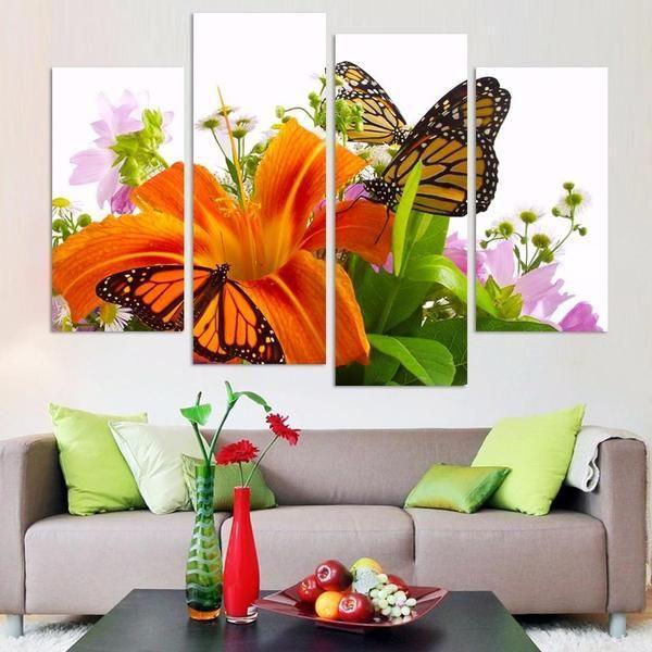 Orange Flower Canvas Wall Art | Buy Floral-Inspired Canvas Print