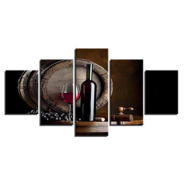 Barrel Aged Red Wine Canvas Wall Art Wine Themed Wall Decor