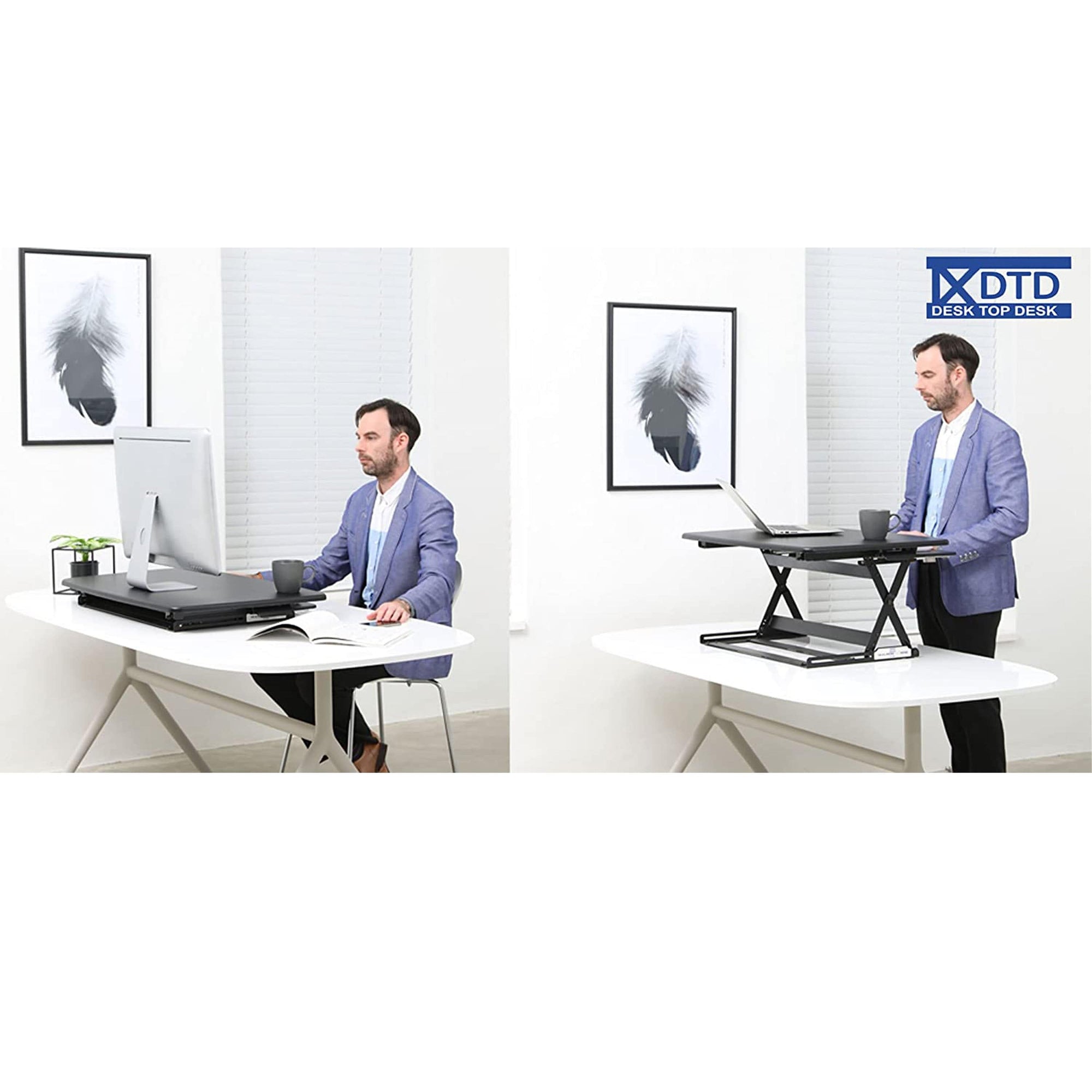 height adjustable standing desk converter