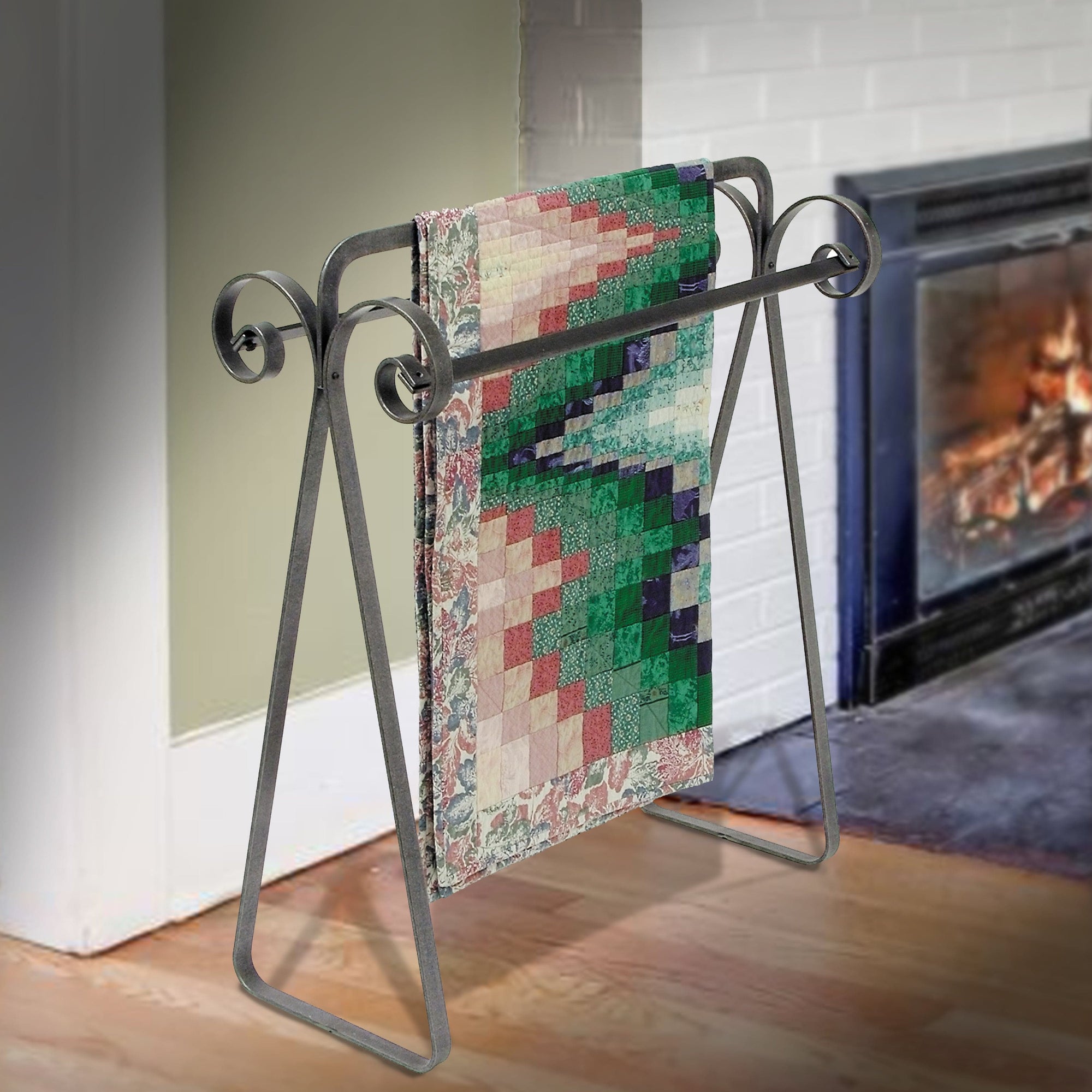 Scroll Quilt Rack Hammered Steel Enclume Design Products